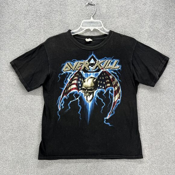 Over Kill Metal band T shirt Medium Black Time Square NYC Concert 2011‎